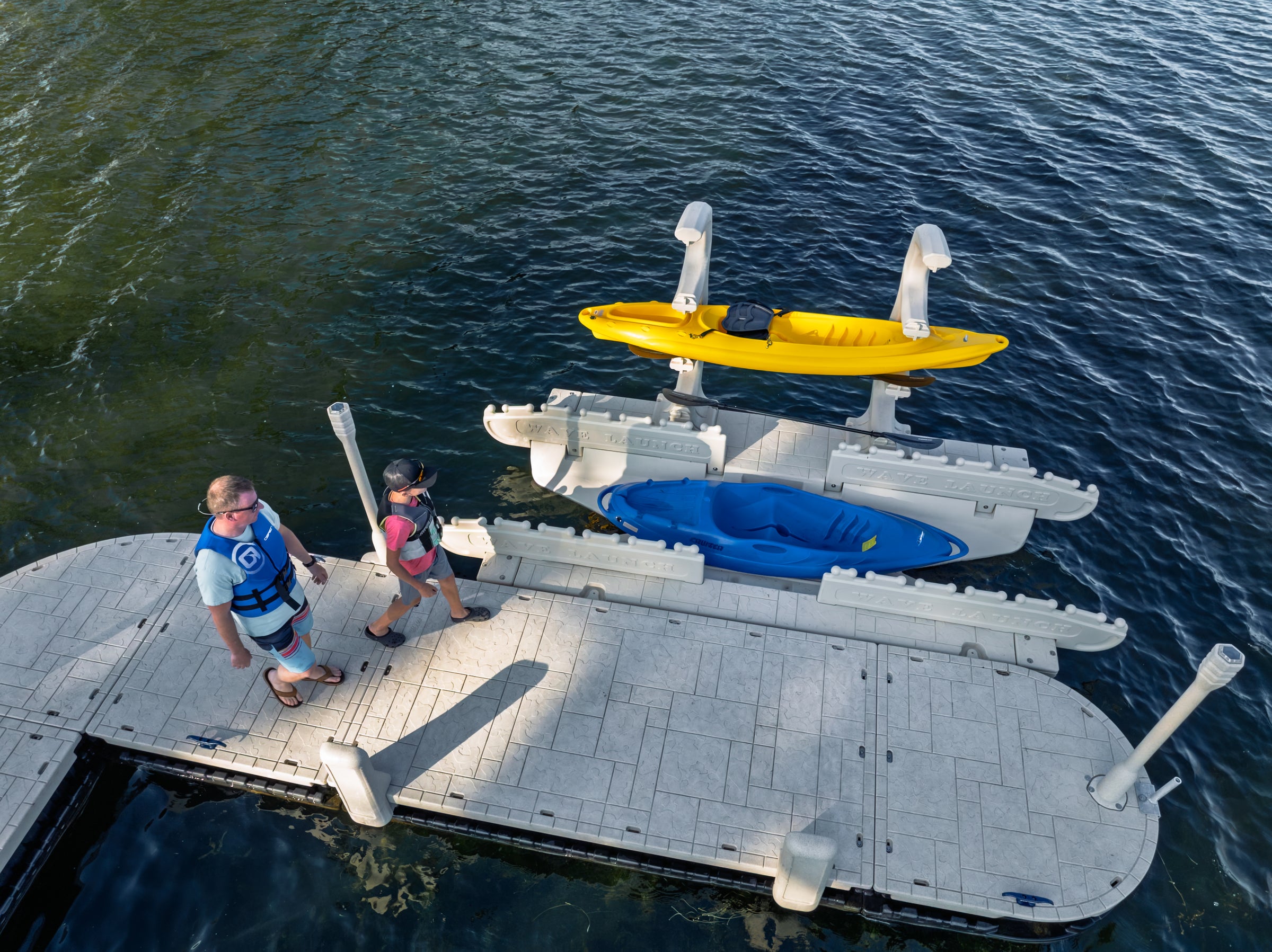 Wave Armor Kayak Rack Wave Armor Kayak Launch with 2 Rails | Dock Kayak Access System ...